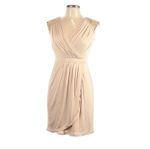 VINCE CAMUTO Embellished Faux Wrap Dress